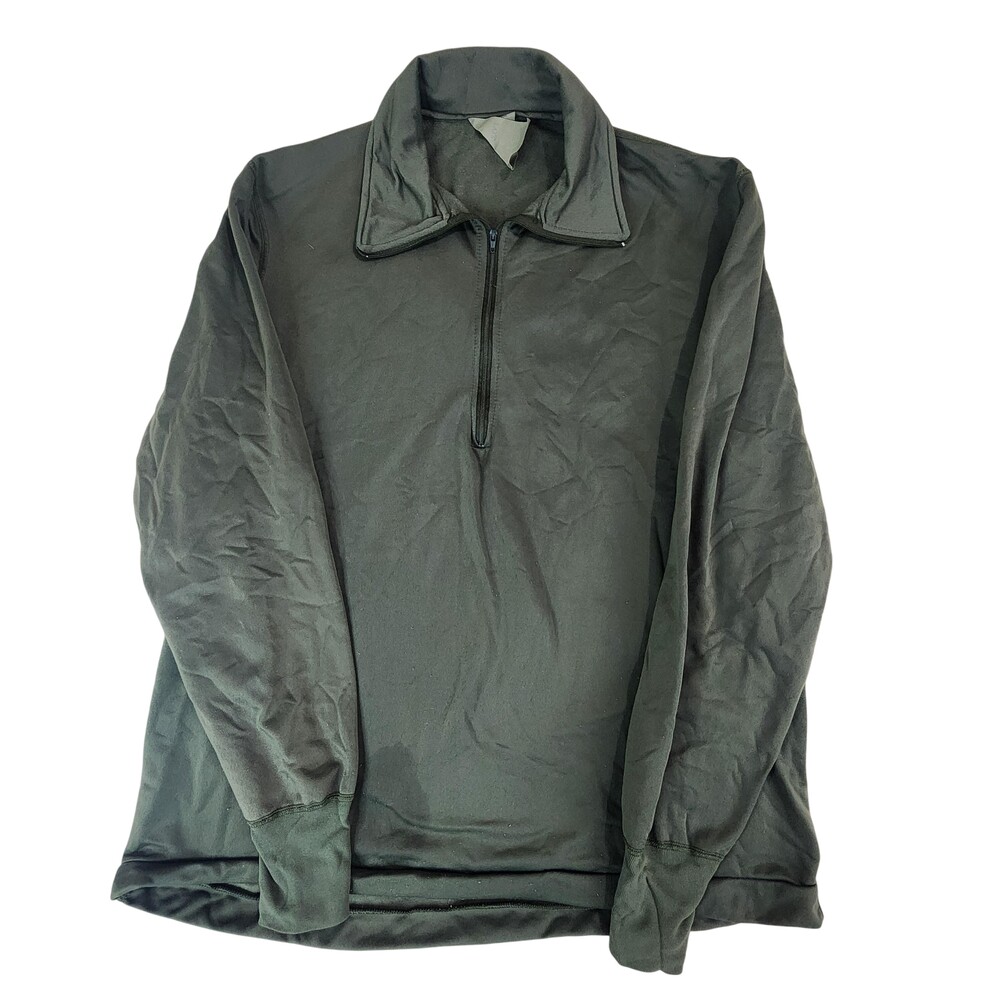 Vintage USGI Sleep Shirt Mens Large Green 1/4 Zip Thermal Heat Retentive 2000s